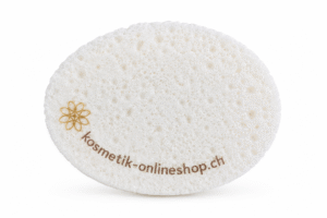 Kosmetikschwamm mit Blumenlogo