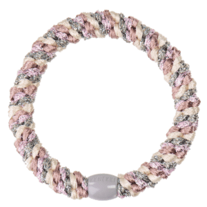 Kknekki Mix Dusty Green Lightpink Glitter Haargummi