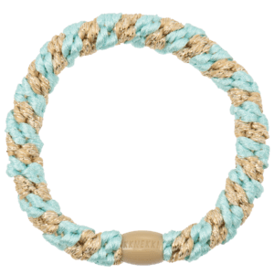 Kknekki peppermint beige glitter stripe Haargummi