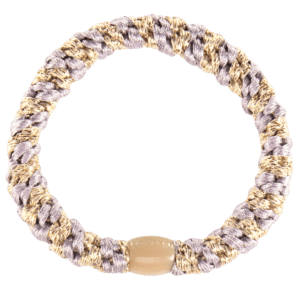 Kknekki Dusty Lavender-beige glitter Haargummi