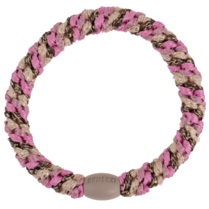 Kknekki Mix Pink brown glitter Haargummi