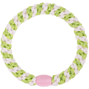 KKNEKKI Ballet pink lime glitter stripe Haargummi