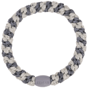 KKNEKKI Silver grey stripe Haargummi