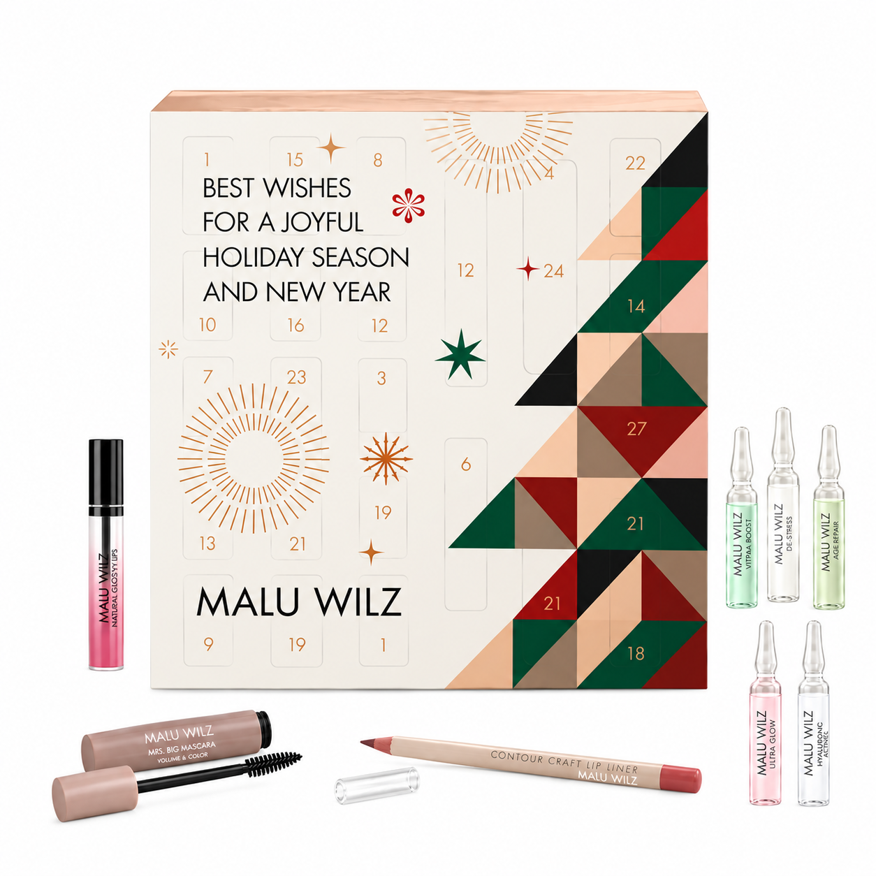 MALU WILZ Adventskalender mit Kosmetikcuntegn